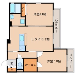 奈良駅 徒歩5分 3階の物件間取画像